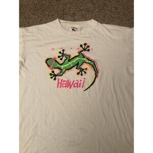 Vintage Hawaii Salamander Vacation T Shirt Unisex XL Single Stitch Caribbean Dre